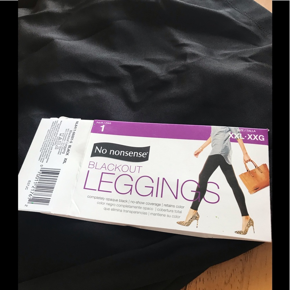 NWT No Nonsense Black Out Leggings
